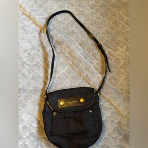 Marc Jacobs Black Crossbody Bag with Gold Details